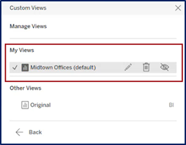 Manage View Options